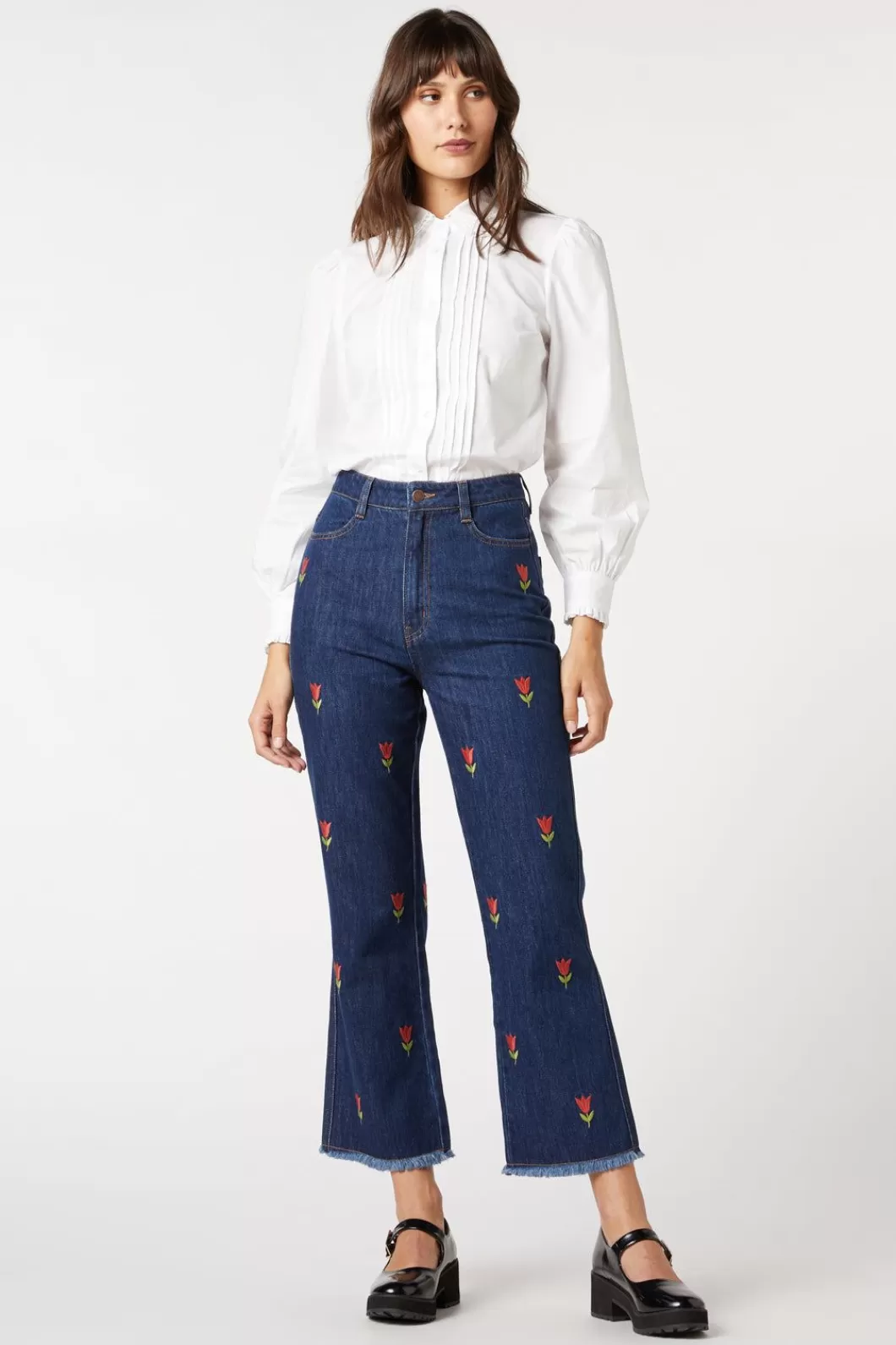 Pants & Jumpsuits<Princess Highway Tulip Embroidered Jean