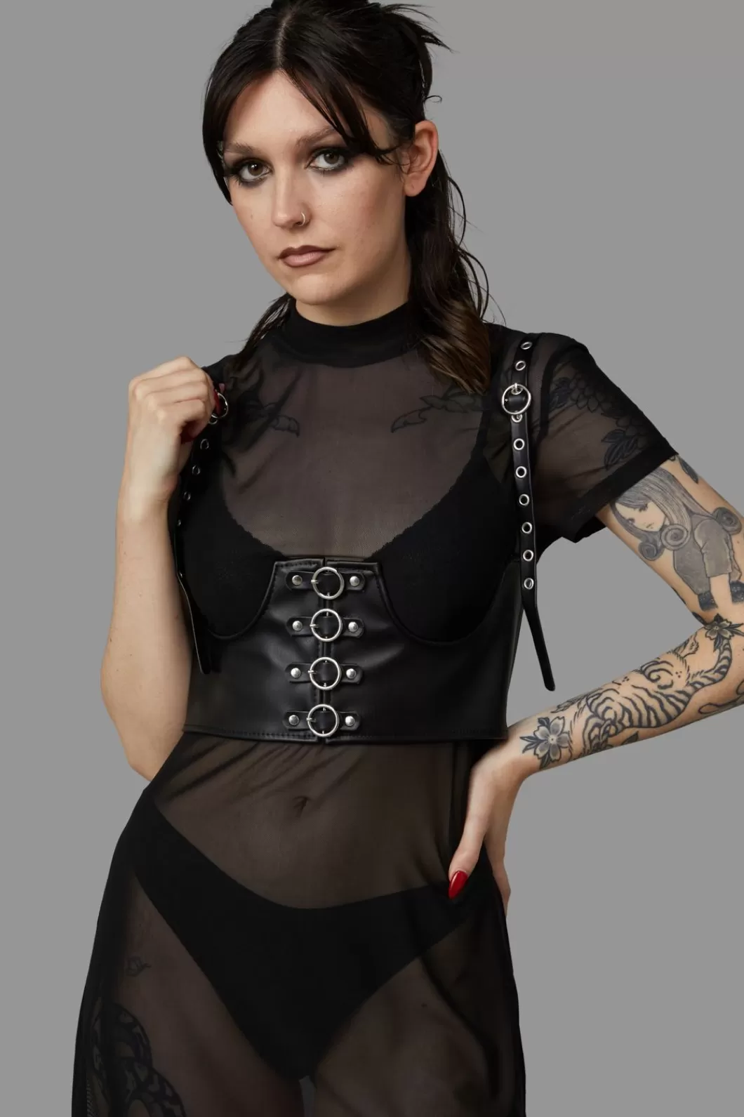 Belts & Harnesses<Black Friday Underbust Circle Buckle Harness