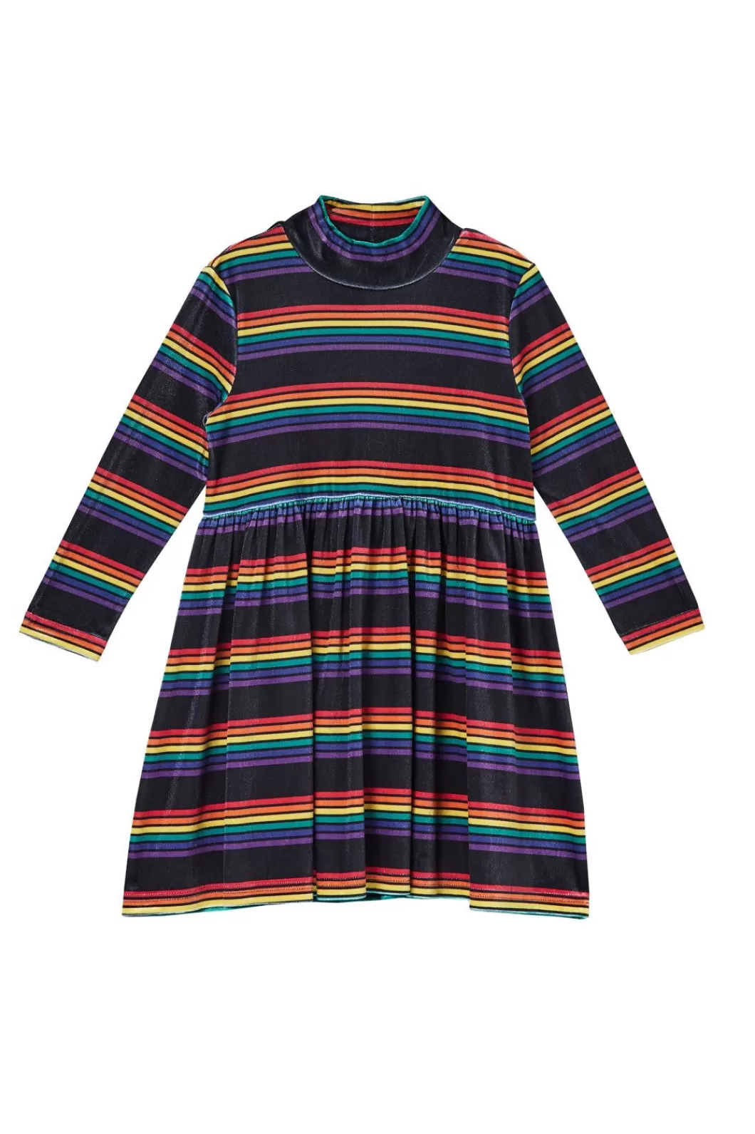 Dresses & Pinafores<Dangerkids Velour Kids Rainbow Skater Dress