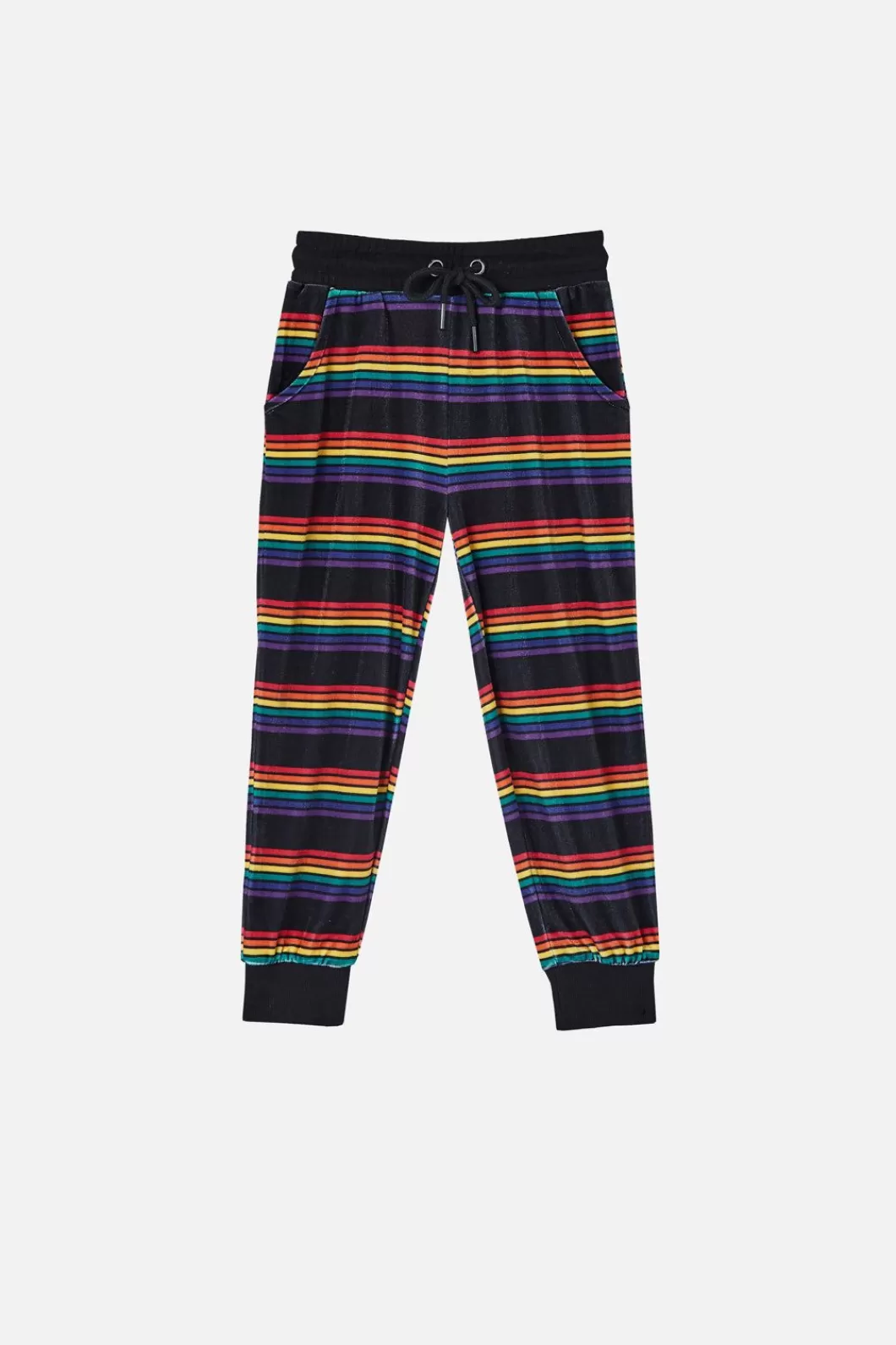 Bottoms<Dangerkids Velour Kids Rainbow Track Pant