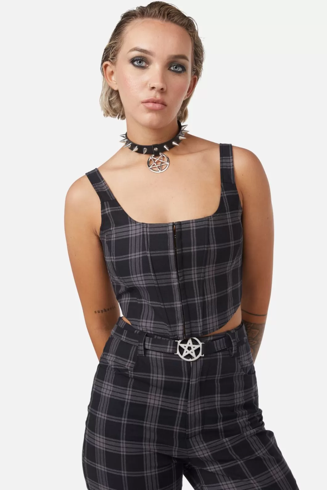 Blouses & Tops<Dangerfield Victoria Tartan Corset