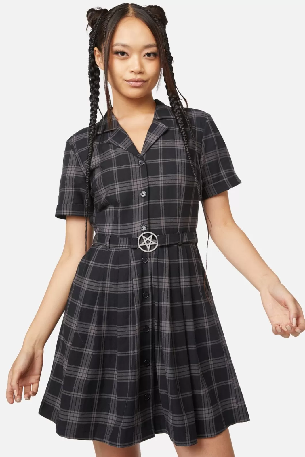 Dresses & Pinafores<Dangerfield Victoria Tartan Pleated Dress