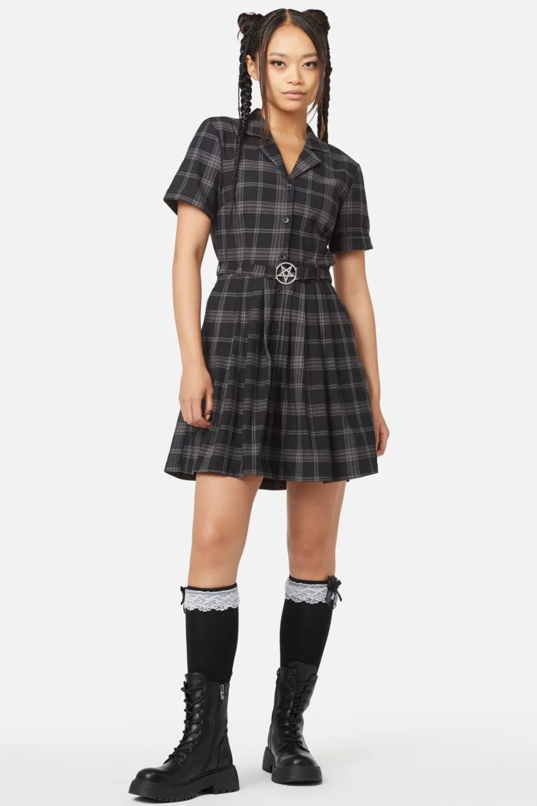 Dresses & Pinafores<Dangerfield Victoria Tartan Pleated Dress