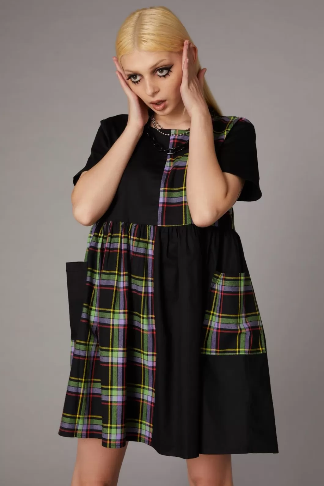 Dresses & Pinafores<Black Friday Vivid Tartan Goth Dress