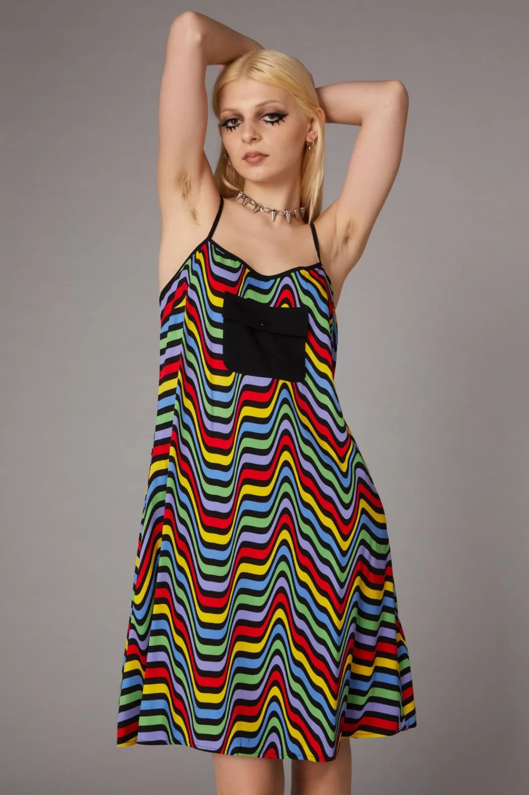 Dresses & Pinafores<Black Friday Warped Print Dress