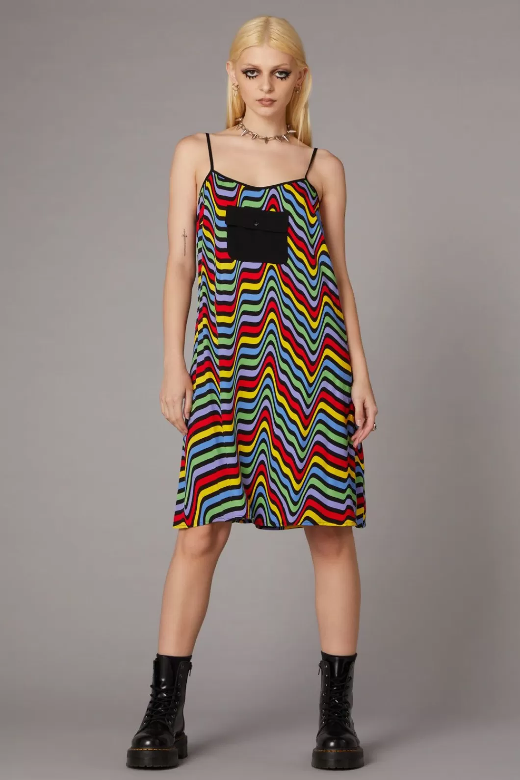 Dresses & Pinafores<Black Friday Warped Print Dress