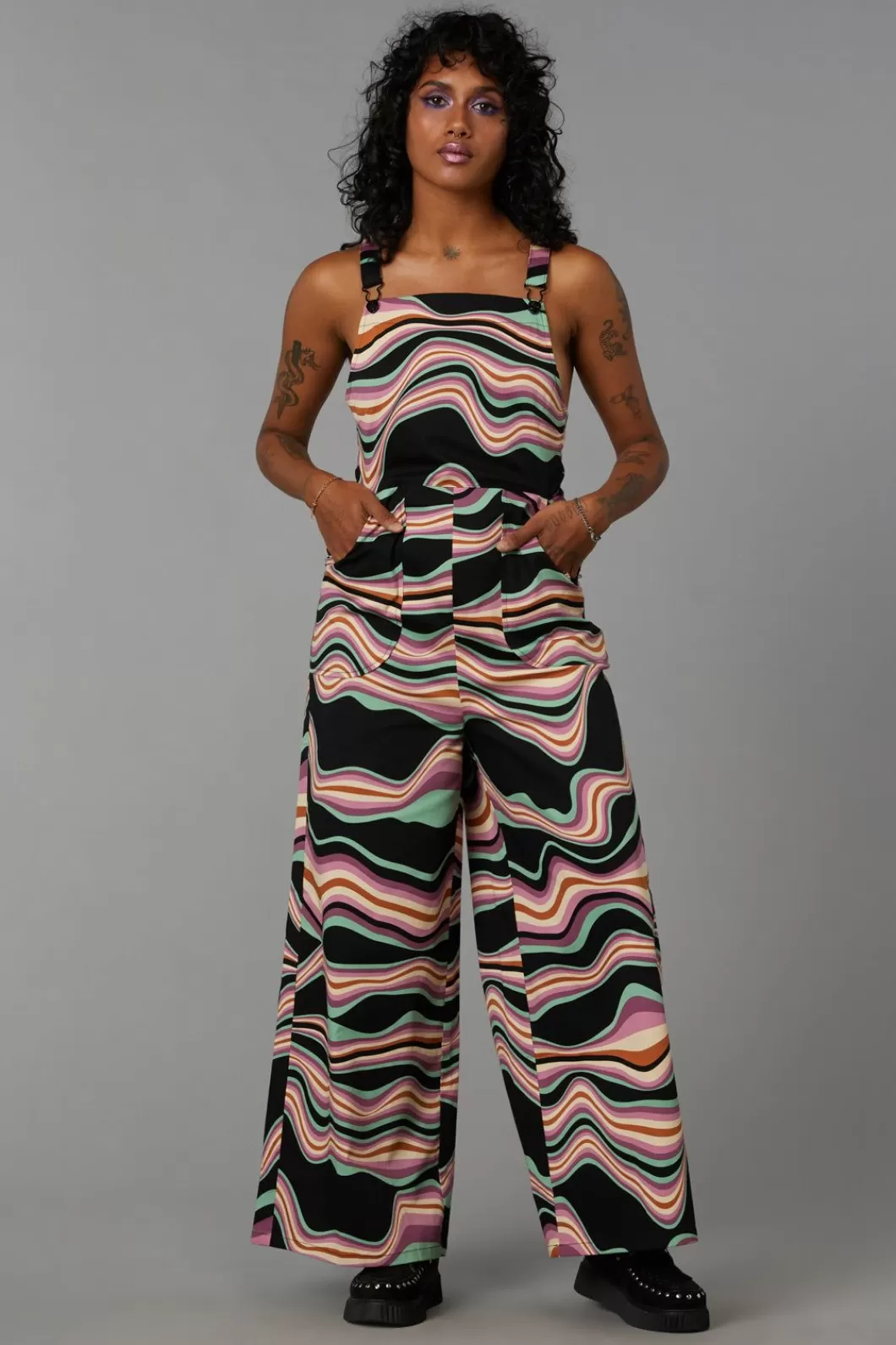 Pants & Jumpsuits<Black Friday Wave Craze Print Overall