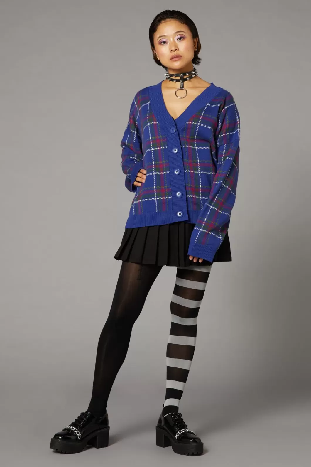 Knitwear & Cardis<Black Friday Werewolf Tartan Cardi