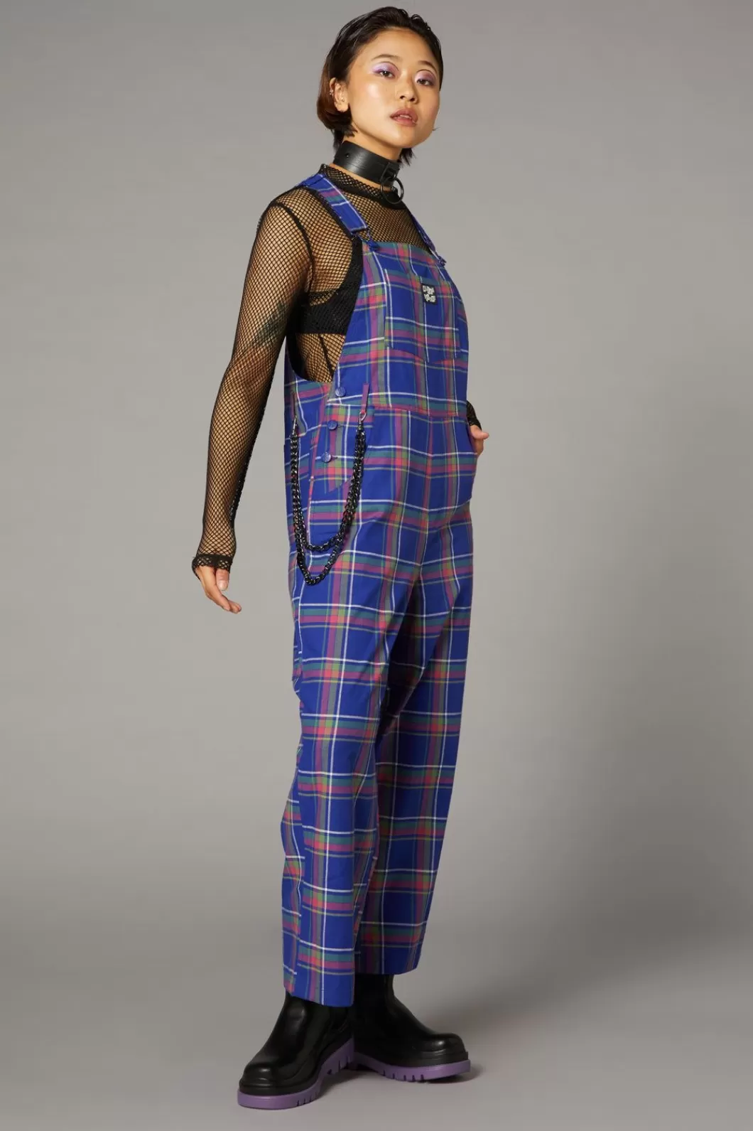 Pants & Jumpsuits<Black Friday Werewolf Tartan Goth Overall