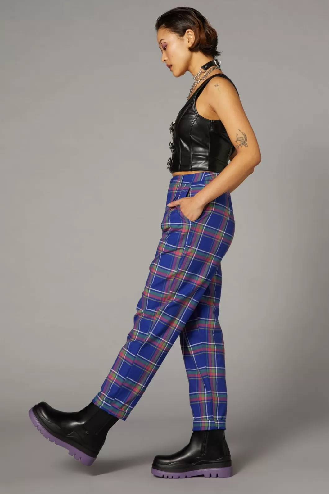 Pants & Jumpsuits<Black Friday Werewolf Tartan Goth Pant