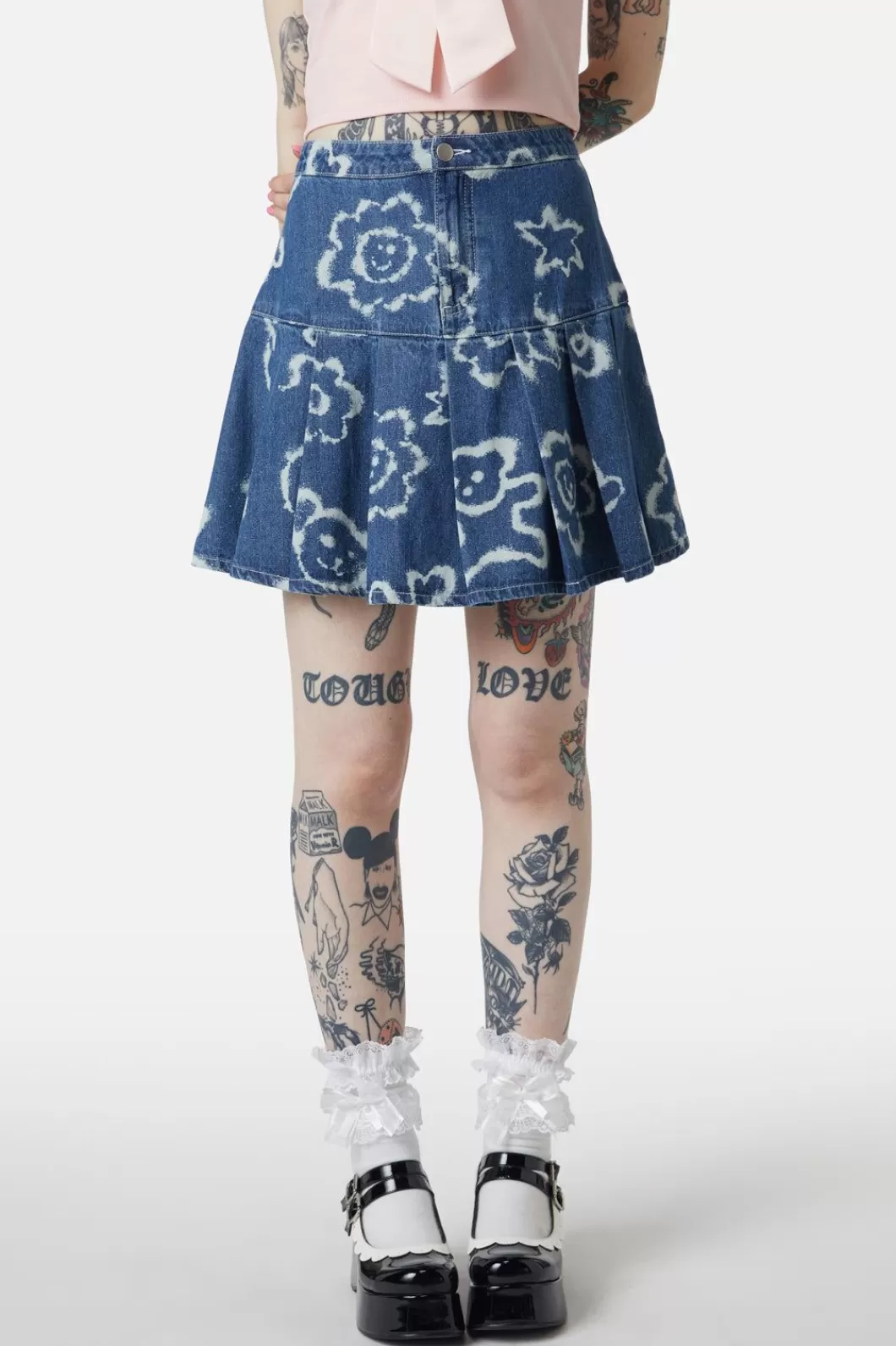 Skirts & Skorts<Dangerfield White Out Denim Skirt