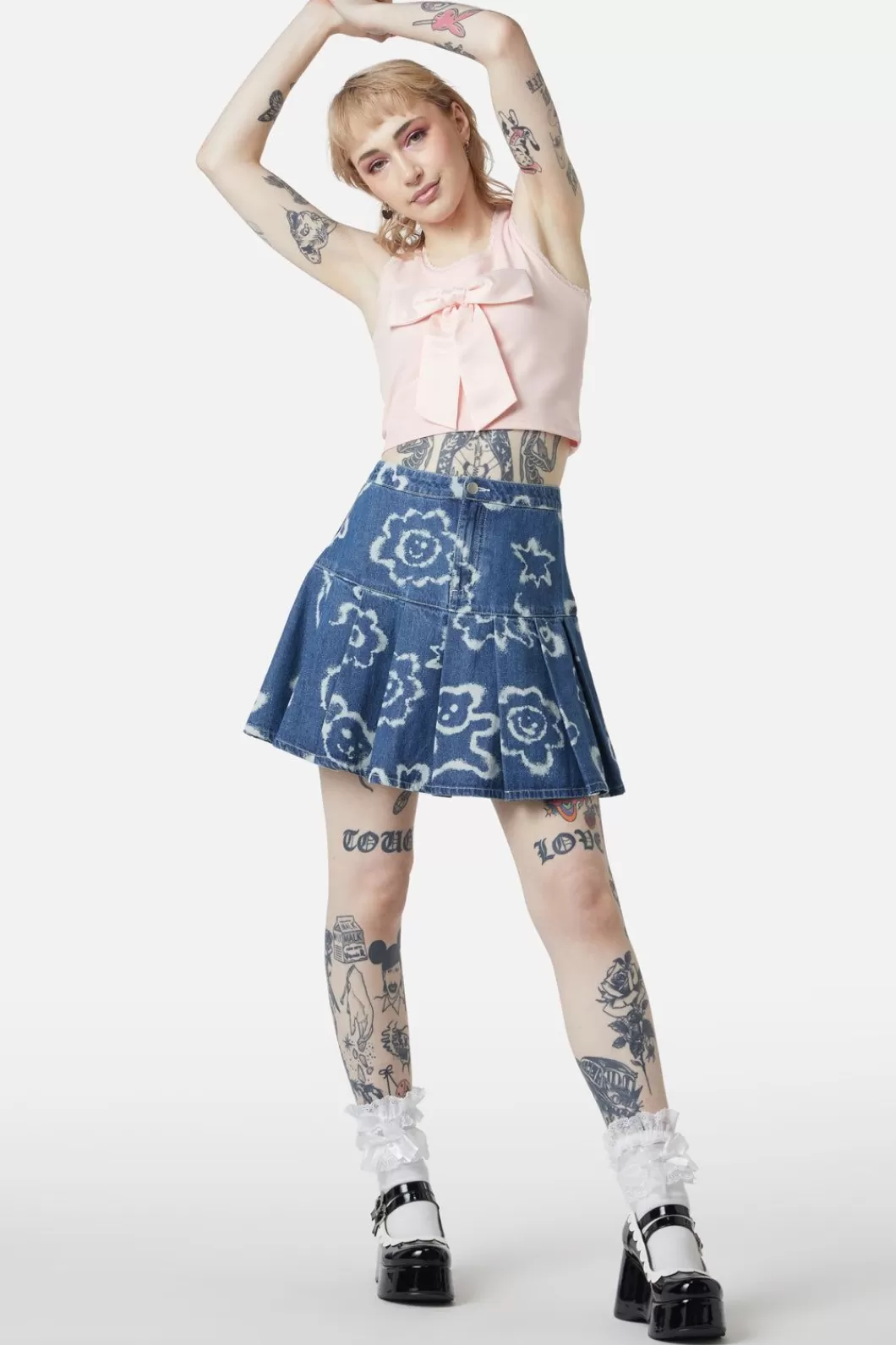 Skirts & Skorts<Dangerfield White Out Denim Skirt