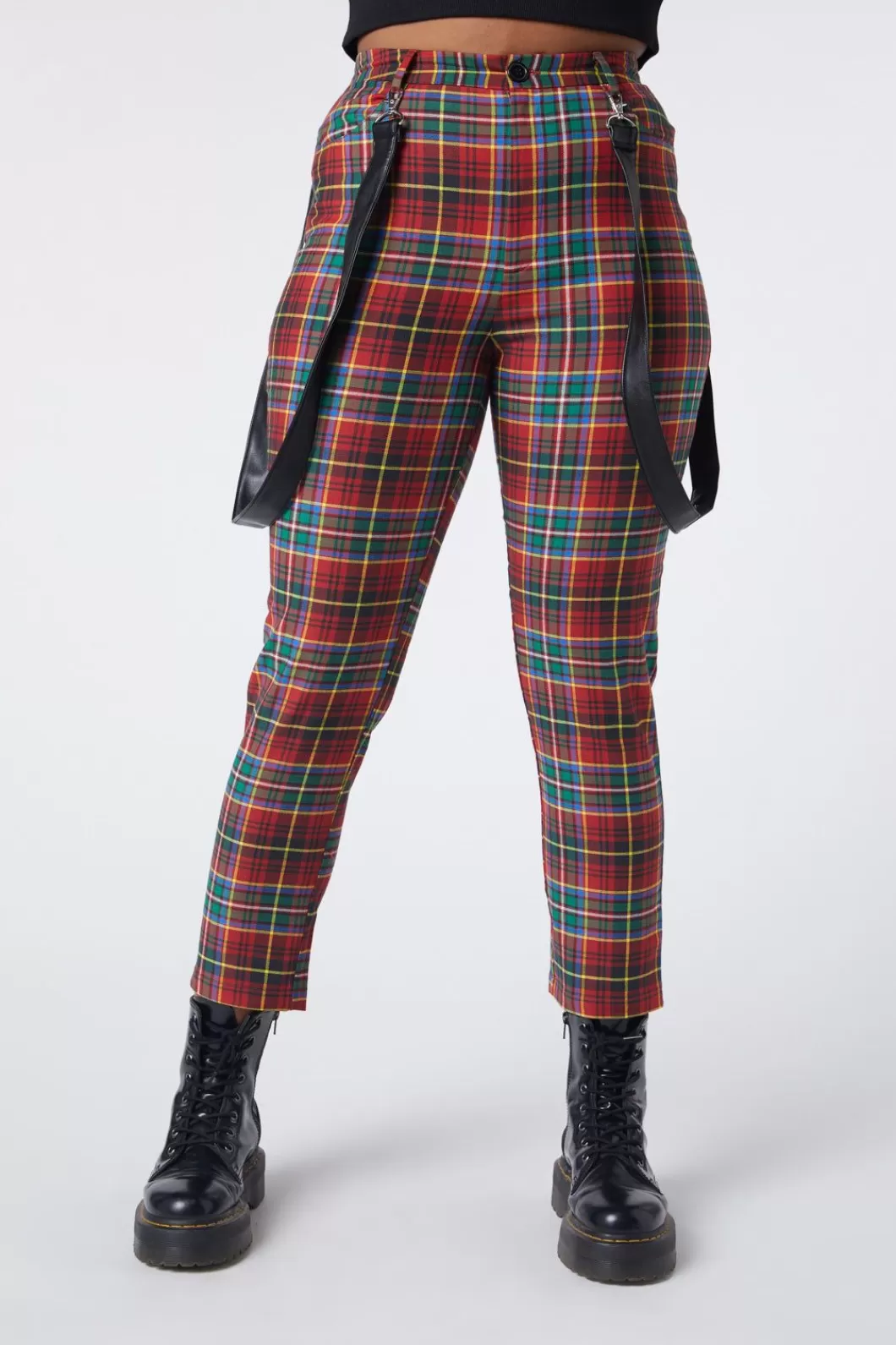 Pants & Jumpsuits<Dangerfield Wichita Tartan Fitted Pant